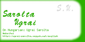 sarolta ugrai business card